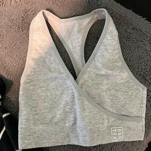 BRABAR grey ribbed sports bra